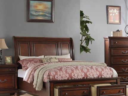 3 Piece Bedroom Set, Bed With 2 Nightstands