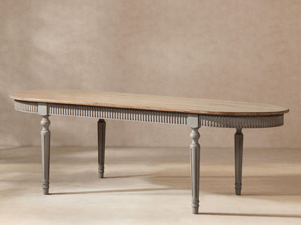 Colette - Oval Dining Table - Blue / Gray