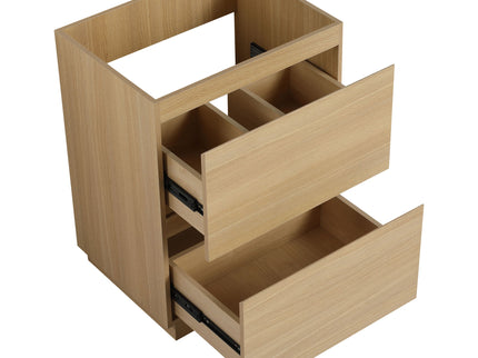 Modern Freestanding Bathroom Vanity Cabinet With Double Drawer