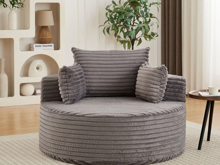 Modern Single Sofa With Backrest Pillow For Living Room