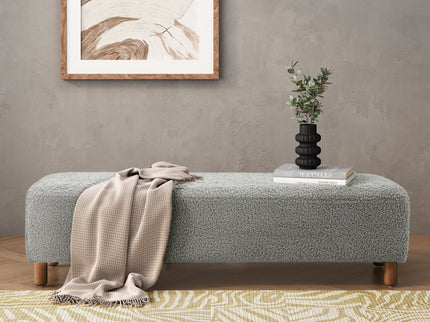 Contemporary Ottoman With Foam Cushion And Durable Upholstery