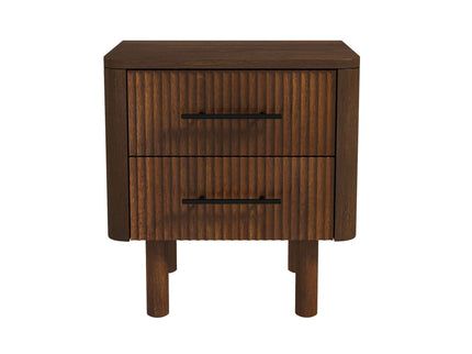 Logan - Nightsd Bed Side Tables With 2 Drawers - Brown