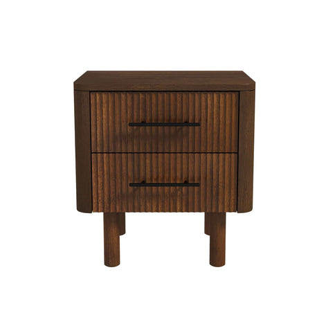 Logan - Nightsd Bed Side Tables With 2 Drawers - Brown