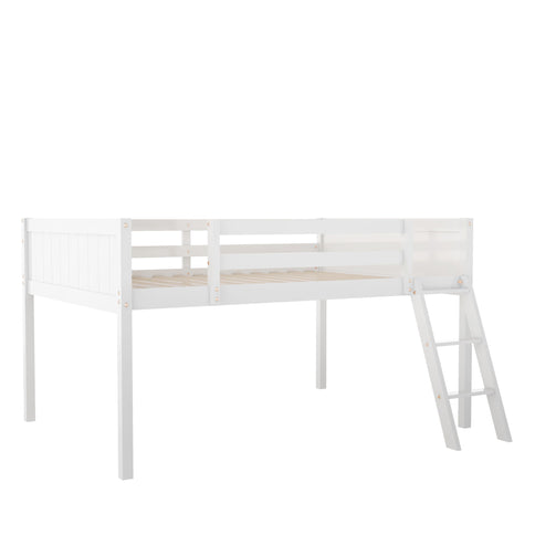 Low Loft Bed With Adjustable Ladder