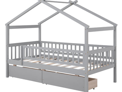 House Bed With 2 Drawers