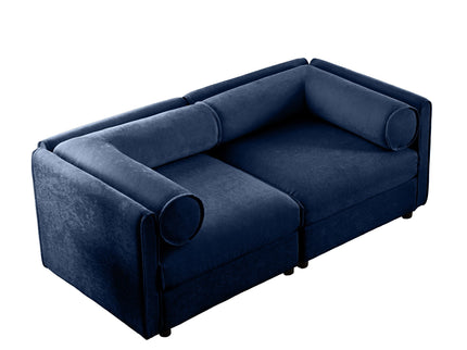 Stylish Sofa With Storage Seat And Cylindrical Backrest