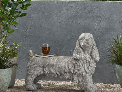 Cocker Spaniel Dog Statue - Gray