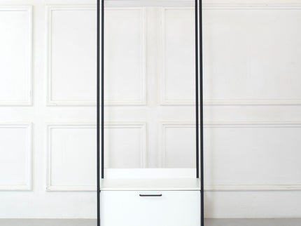 Fiona - Contemporary Wood And Metal Walk In Closet With Drawers