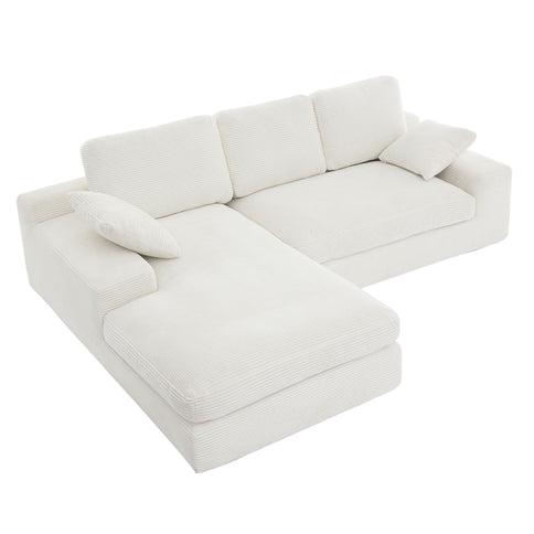 Compressed Sofa With 3 Back Cushions, 2 Throw Pillows