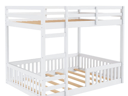 Stylish Bunk Bed With Ladder And Guardrails