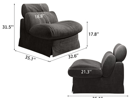 Accent Chair, Soft Medium Firm Upholstery For Living Room