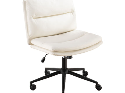 Bizerte - Adjustable Swivel Criss-Cross Chair, Wide Seat / Office Chair / Vanity Chair - White