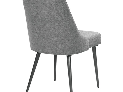 Side Chairs Upholstered With Tapered Legs (Set of 2) - Gray