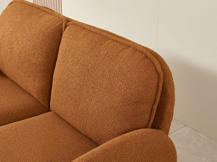 Loveseat Sofa Small Couch For Living Room, Sherpa Fabric Upholstered Loveseat Sofa Couch, Small Loveseat Sofa For Apartment, Bedroom