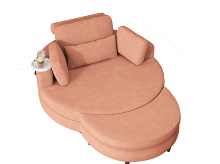 Sofa With Two Throw Pillows And A Waist Pillow With An Extra Tray For Comfortable Seating In Small Apartment Bedrooms