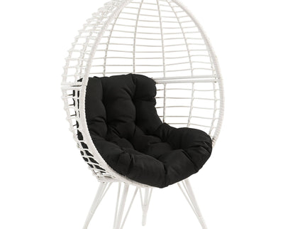 Galzed - Patio Lounge Chair - Black / White