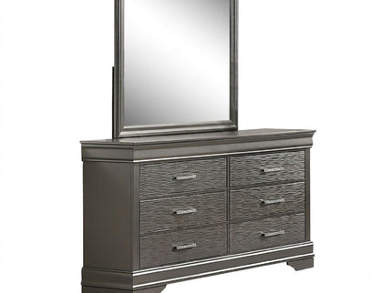 1 Piece Dresser 6 Drawers Bedroom Furniture - Gray