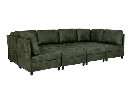 Upholstered Modular Sectional With Custom Configuration And Removable Cushions