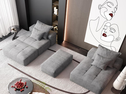 Modern Oversized Diy Combination Modular Sectional Sofa With Pillows