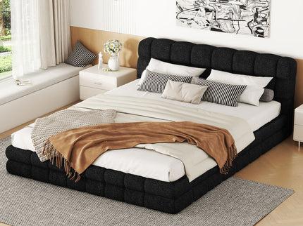 Upholstered Platform Bed With Headboard