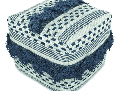 Bowden - Square Pouf Ottoman - Gray