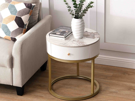 Modern Round Table With Drawers