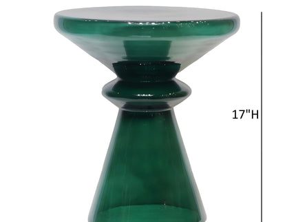 Aventura - Sculptural Blown Glass Accent Table - Green