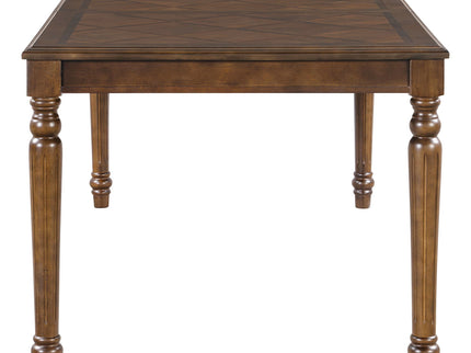 Rectangular Dining Table With Framed Top And Turned Legs - Walnut