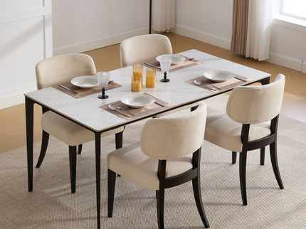 Kitchen Dining Chairs (Set of 2) - Cream