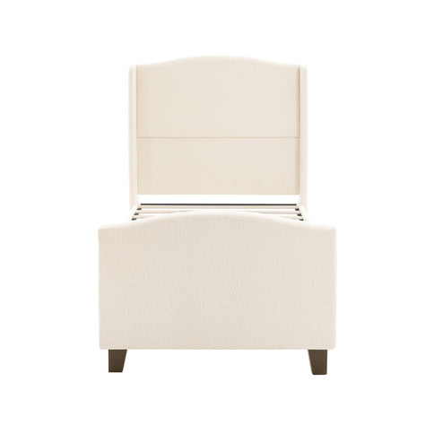 Platform Bed Frame With Tall Headboard And High Footboard