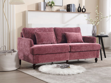 Mid Century Modern Fabric Loveseat Sofa, 2 Seat Upholstered Couch