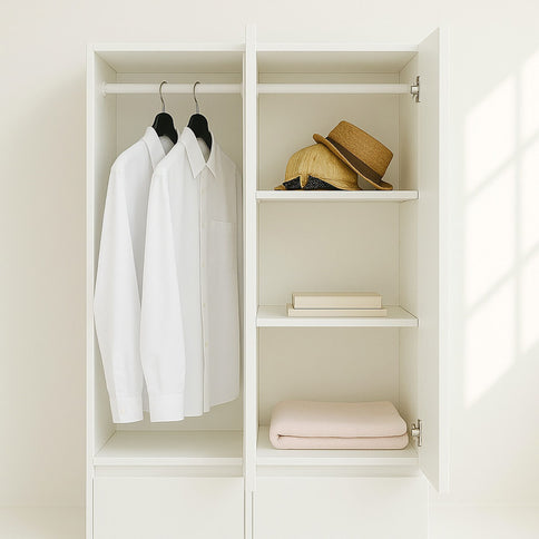 Elise - Modular Closet System With Mirror - White