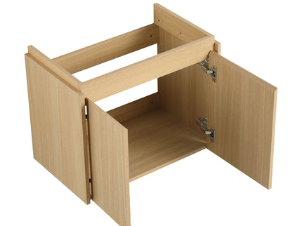 Modern Bathroom Vanity With Ceramic Basin, Wall Mounted Floating Sink Combo, Storage Cabinet