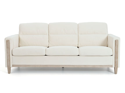 Comfortable Solid Wood Three-Seater Sofa, Soft Cushions, Durable And Long-Lasting, 79.5" Sofa Couch For Living Room