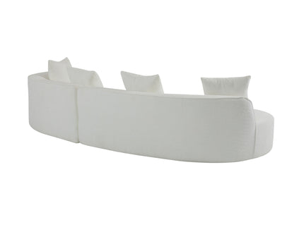 Elegant Curved Sectional Sofa With Full Foam Comfort