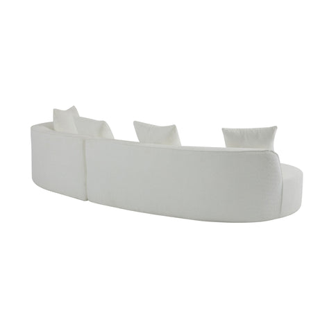 Elegant Curved Sectional Sofa With Full Foam Comfort