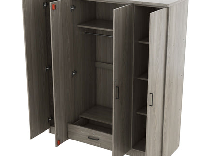 4 Door Wardrobe With 1 Drawer