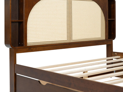 Headboard Bed With 2 Drawers And Trundle