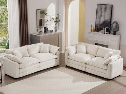 Elegant Oversized Sectional Sofa Set With Deep Seats And Flexible Layout
