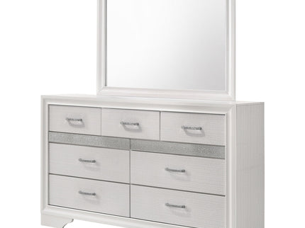 7 Drawer Dresser With Mirror - White