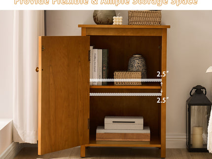 Floor Cabinet With Doors & Adjustable Shelf, Storage Cabinet For Entryway