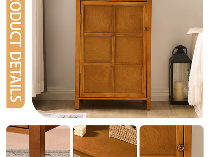 Floor Cabinet With Doors & Adjustable Shelf, Storage Cabinet For Entryway