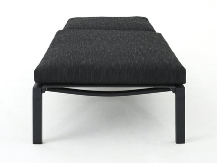 Modern Chaise Lounge With Wate Resistant Fabric Cushions