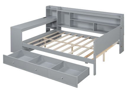 Daybed With 3 Drawers USB Ports And Desk