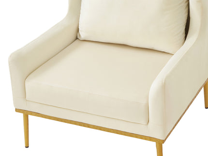 Elegant Curved Armrest Accent Armchair