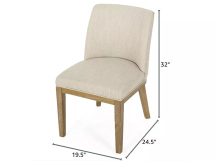 Modern Dining Chair With Durable Fabric Upholstery And Sturdy Wooden Frame (Set of 2)