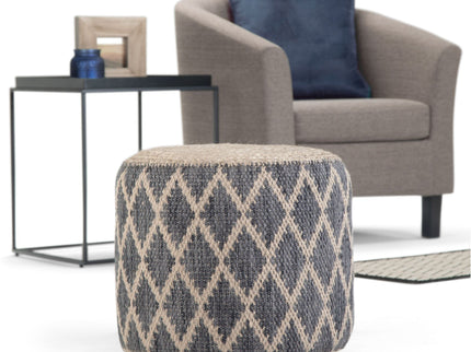 Edgeley - Handcrafted Round Pouf