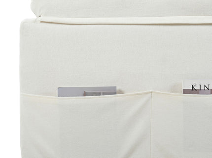 Convertible Pull Out Sofa Bed Queen Size, 3 In 1 With Side Storage
