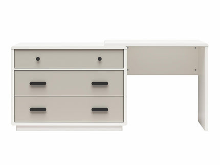 Valencia - 3 Drawer Dresser And Desk - Taupe