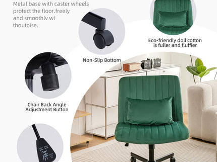 Criss Cross Office Chair With Adjustable Height, Ergonomic Design